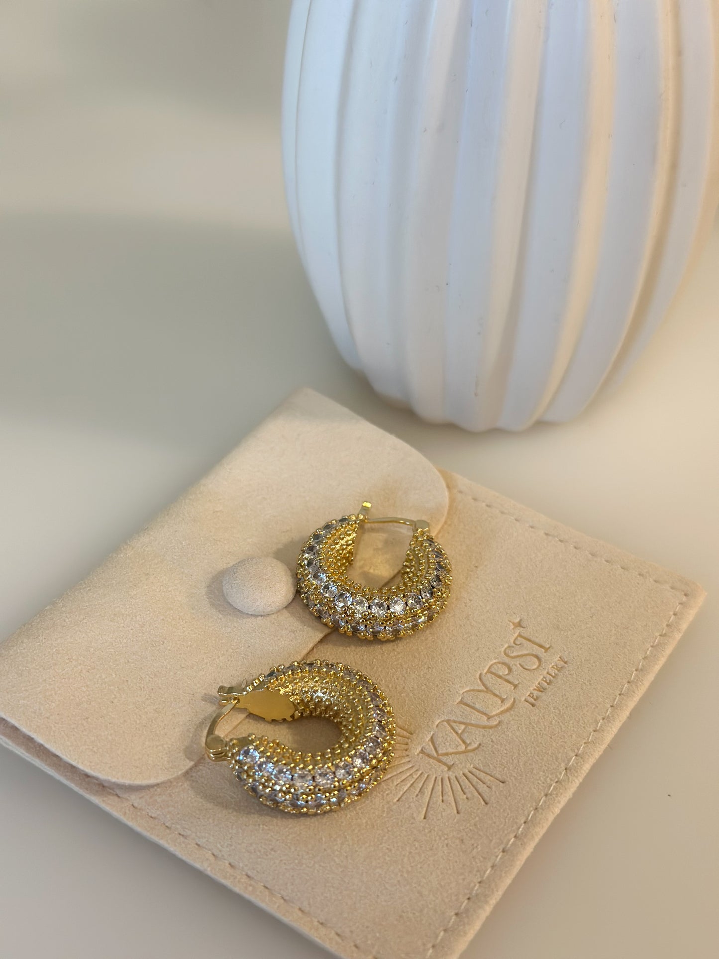 Glam mini hoop earrings
