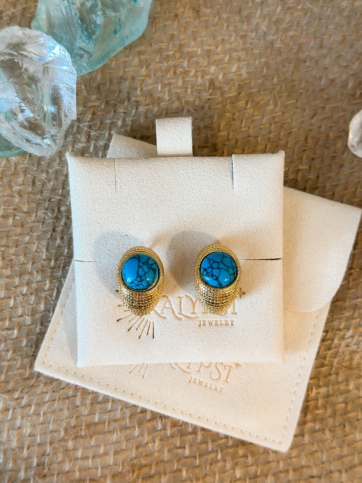 Jasper Turquoise Ear Studs